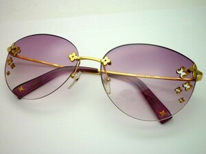 1000円スタート サングラス LOUIS VUITTON ルイ ヴィトン desmayo デスマヨ キャットアイ Aubergine M96026 60□15 パープル系 WHO G707