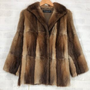 【ジャンク品】Maple Queen Furs メイプルクイーンファーズ 本毛皮 ミンクファーコート 毛皮コート ブラウン系 LU632024112711