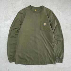 Carhartt カーハート ワンポイントロゴ ポケット ロングTシャツ メンズM相当