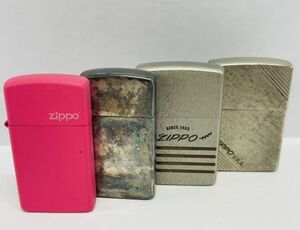 L224-W6-1751 ▲■ ZIPPO ジッポー オイルライター 喫煙具 喫煙グッズ まとめ売り 4点セット