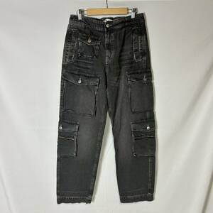 正規品 ZARA pocket utility denim cargo pants buggy ザラ ポケット ユーティリティ カーゴパンツ ブラックデニム M