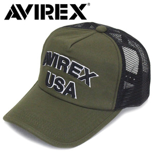 AVIREX (アヴィレックス) AX MESH CAP USA メッシュキャップ 35カーキー