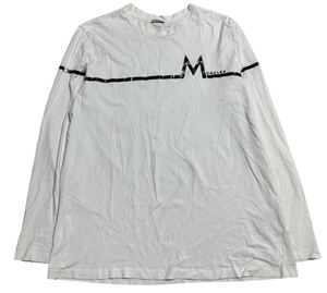 希少サイズ 22aw MONCLER モンクレール ワッペン ビッグロゴ ロング Tシャツ ロンT 白 XXL