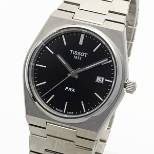 ほぼ新品 TISSOT ティソ 腕時計 PRX ピーアールエックス T137.410.11.051.00 PRX クォーツ ウォッチ ブラック文字盤