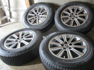 冬用+純正品set!! LEXUS レクサス NX 純正 (ハイグロス) (17x7+35 5H/114,3) バリ溝(ブリヂストン VRX3/2022) 225/65R17 ハリアー RAV4 他 