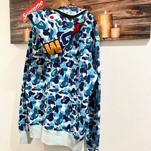 M 極美品 A BATHING APE BAPE ABC CAMO SHARK FULL ZIP HOODIE ア ベイシング エイプ カモ シャークパーカー フーディー パーカー