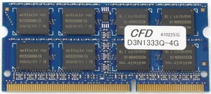 CFD販売 D3N1333Q-4G DDR3-10600 SO-DIMM ノートパソコン用 メモリ