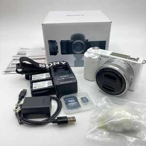 美品 Sony ZV-E10 White (E PZ 16-50mm f/3.5-5.6 OSS) シャッターカウント-65！ソニーミラーレス 白 ホワイト