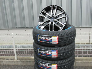 AKUT ZEROBREAK-S 16x6.5J +35 6-139.7 ブラックポリッシュ GY NASCAR PLUSセット 200系ハイエース レジアスエース