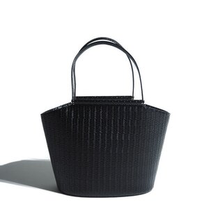 P2086z2　▼TOUT Y EST トゥティエ▼　SAC ETIRE / WEAVE BLACK サック エティレバッグ トートバッグ ブラック ミディアム /カゴバッグ 黒