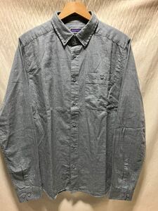 美品 patagonia ヴョサ リバー ピマコットンシャツ M ボタンダウンシャツ ワークシャツ シャンブレーシャツ 廃番希少品