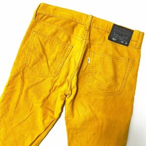 衝撃プライス！【末永く愛される王道モデル！】【Levi‘s リーバイス】511コーデュロイパンツ【サイズW32/L32】マスタードイエロー N-U18