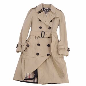 美品 バーバリー BURBERRY コート ライナー付き トレンチコート コットン100％ アウター レディース UK4 ベージュ cf04oo-rm11e27273