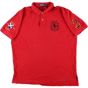 古着 ラルフローレン Ralph Lauren POLO by Ralph Lauren ビッグポニー ナンバリング 半袖 ラガーシャツ メンズXL /eaa352898