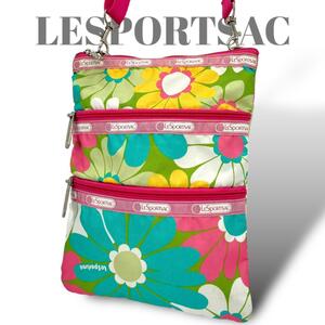 LESPORTSAC ショルダーバッグ　サコッシュ　花柄　カラフル　斜め掛け レスポートサック