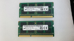 MICRON 2Rx8 PC3L-12800S 8GB 2枚 16GB DDR3L ノートPC用 メモリ 204ピン DDR3L-1600 8GB 2枚セット DDR3L LAPTOP RAM