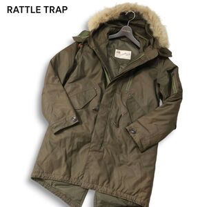 RATTLE TRAP メンズビギ 秋冬 リアルファー★ ダウン入り M-51 ミリタリー ダウン モッズ コート Sz.M　メンズ　I4T03958_B#N