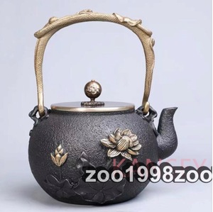 新入荷★提梁壺大容量鉄壺 手作り鉄 やかんを沸かす お茶の道具 1200ML