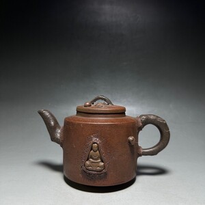 永し 旧家蔵出 供春款 品名【藏佛】紫砂壺 茶壷 茶煎道具 陶瓷器 古陶磁器 陶芸 置物擺件 極細工 古美術品 時代物 古董品 収集 中国唐物