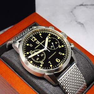 送料無料：新品・パガーニ腕時計メンズVK64クロノグラフクォーツ式ビジネス腕時計 ・フルステンレス製ケース・ベルトモデル・PD-1708