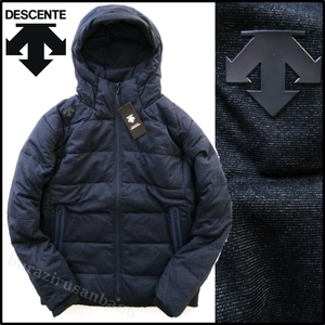 メンズ M ◆未使用 定価32,890円 デサント DESCENTE 上質 ニット ダウンジャケット ストレッチ 撥水 上質風合い NVM