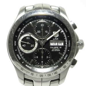TAG Heuer(タグホイヤー) 腕時計 リンク キャリバー16 CJF211A メンズ クロノグラフ 黒