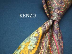 美品【KENZO ケンゾー】 C1279 ペイズリー ITALY イタリア製 SILK ブランド ネクタイ 古着 良品