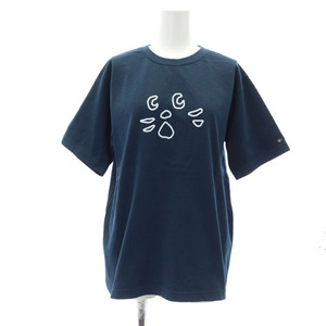 未使用品 ニャー NYA 24SS CLOSE UP T Tシャツ カットソー 半袖 プリント 2 S 紺 ネイビー /AT ■OS レディース