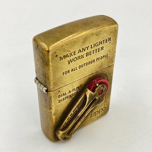 6.4MY-E1638★ZIPPO オイルライター★ジッポー フリントディスペンサー ゴールドカラー 1999年製 lighter 喫煙具 DA5/DD0