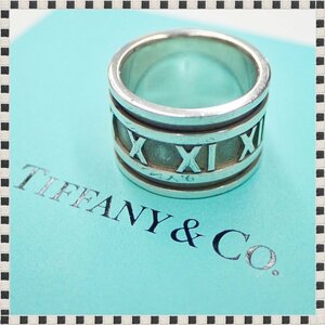 ティファニー アトラス ワイド リング SV925 スターリング シルバー 8号 重量9.5g Tiffany&co