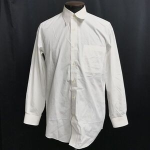 日本製★ELLE/エル★長袖Yシャツ【メンズ39-82/white/白】コットン/Tops/Shirts◆BH860