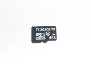 動作保証！送料無料！Transcend microＳＤHC 4GB クラス⑥