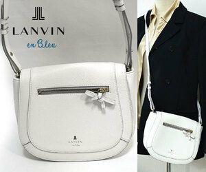 ランバンオンブルー■ロゴ入りショルダーバッグ　斜めがけポシェット　LANVIN en Bleu　ななめがけ