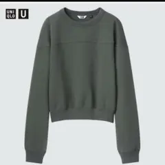 スウェットクルーネックシャツ　UNIQLO U グリーン　mサイズ