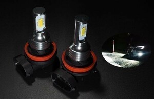 車検対応 ホワイト 白色 H8 H11 H16 LED フォグランプ E12/HE12 ノート/e-POWER キューブ/デイズルークス 2個セット 6500K