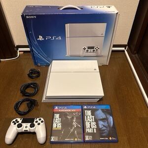 PS4本体 CUH-1100A B02 ホワイト ゲーム機本体 SONY プレステ4 PlayStation4 ラスアス1 2付き セット 【初期化済】