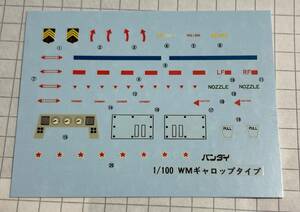 水転写式デカール　1/100 ギャロップタイプ 「戦闘メカ ザブングル」★送料込★