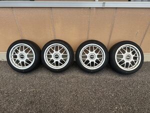 BBS RG 200 WISER 16インチ 7J +38 生リム仕様 PCD 100 114.3 4穴 4H マルチ ファルケン ZE310 24年製 走行1000キロ未満 195/45r16 RS LM