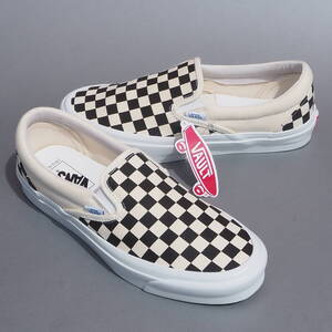 デッド!! 新品 USA限定 廃盤モデル!! US 8.5 /26.5cm VANS Vault Classic Slip-On スリッポン チェッカー USA企画 