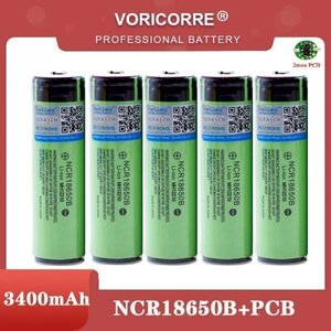 18650　リチウムイオン電池　PCB保護回路付　NCR18650B　3.7V　3400mAh　長さ69mmタイプ　容量保証　5本セット　 即納 D