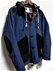 02DERIV. レザー切替 マウンテンパーカー Size:M ツーディライブ