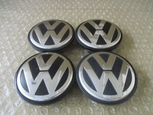 VW フォルクスワーゲン 純正 アルミホイール用 センターキャップ 中古４個/4枚 ゴルフ 5 6 パサート ヴァリアント ティグアン ザ・ビートル