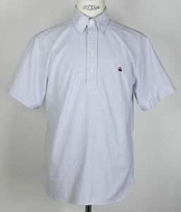 USA製 BrooksBrothers ブルックスブラザーズ OXFORD STRIPE S/S BD SHIRT オックスフォード ストライプ 半袖シャツ M b8236