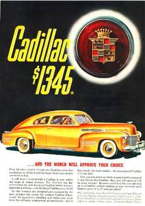 ◆1941年の自動車広告　キャデラック7　Cadillac　GM