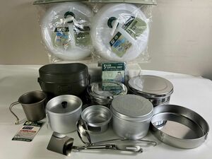 ◆HC134 キャンプ用品 まとめ　飯ごう・伸縮ウォータージャグ10L・鍋セット など　比較的美品◆