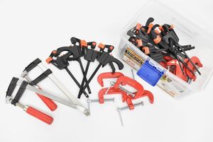 (981M 1217M9) 1円～ クランプ ケース付 31点セット 大工道具 工具 いろいろ DIY まとめて