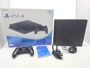 01w4237★1円~ SONY PlayStation4 PS4 CUH-2000A B01 500GB ジェット ブラック 本体 動確済 中古品