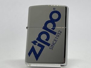 送料無料 ZIPPO[ジッポー]ZIPPO LOGO ジッポーロゴ クロームメッキプリント仕上げ ブルー 25C-LOGOBL