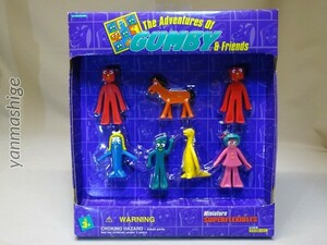 新品 ガンビー＆フレンズ・ベンダブルフィギュアセット The Adventures of GUMBY & Friends アートクローキー