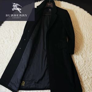 y29 未使用級　完全頂点最高峰カシミヤ定価20万●BURBERRY LONDON● ウールチェスターコート バーバリーコート メンズ 美しいスタイル